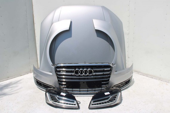 AUDI A8 4H LIFT PRZÓD Matrix maska błotniki zderzak pas przedni lampy wzmocnienie błotnik lampa LZ7G srebrny D4 4H0941035 L5L5