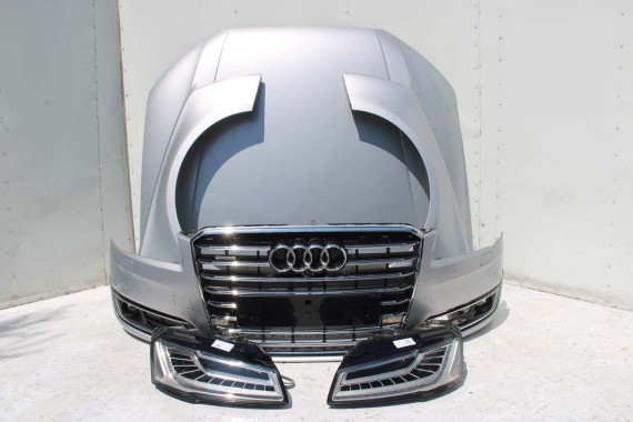 AUDI A8 4H LIFT PRZÓD Matrix maska błotniki zderzak pas przedni lampy wzmocnienie błotnik lampa LZ7G srebrny D4 4H0941035 L5L5