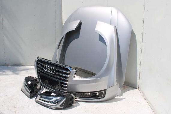 AUDI A8 4H LIFT PRZÓD Matrix maska błotniki zderzak pas przedni lampy wzmocnienie błotnik lampa LZ7G srebrny D4 4H0941035 L5L5