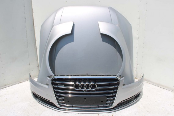 AUDI A8 4H LIFT PRZÓD Matrix maska błotniki zderzak pas przedni lampy wzmocnienie błotnik lampa LZ7G srebrny D4 4H0941035 L5L5