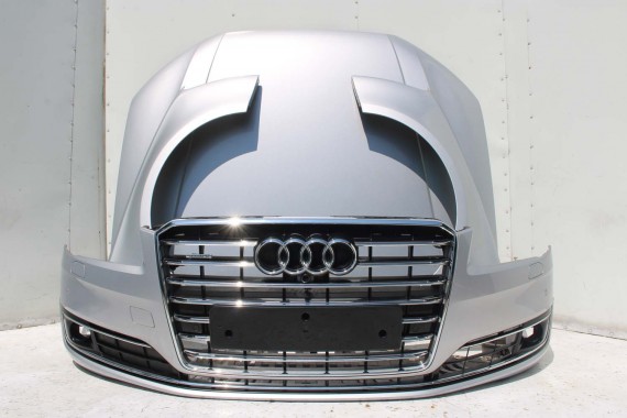 AUDI A8 4H LIFT PRZÓD Matrix maska błotniki zderzak pas przedni lampy wzmocnienie błotnik lampa LZ7G srebrny D4 4H0941035 L5L5