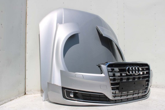 AUDI A8 4H LIFT PRZÓD Matrix maska błotniki zderzak pas przedni lampy wzmocnienie błotnik lampa LZ7G srebrny D4 4H0941035 L5L5