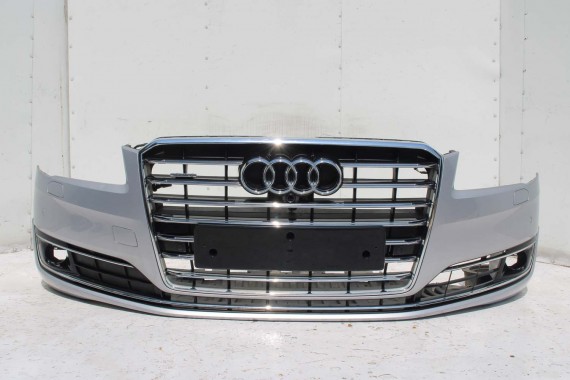 AUDI A8 4H LIFT PRZÓD Matrix maska błotniki zderzak pas przedni lampy wzmocnienie błotnik lampa LZ7G srebrny D4 4H0941035 L5L5