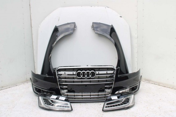 AUDI A8 4H LIFT PRZÓD Matrix maska błotniki zderzak pas przedni lampy wzmocnienie błotnik lampa LZ9Y czarny D4 4H0941035 L8L8 FL