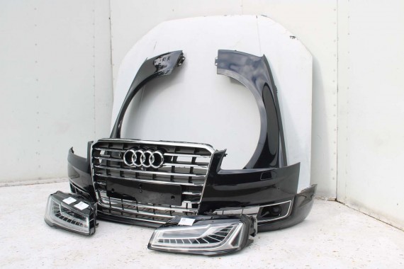 AUDI A8 4H LIFT PRZÓD Matrix maska błotniki zderzak pas przedni lampy wzmocnienie błotnik lampa LZ9Y czarny D4 4H0941035 L8L8 FL
