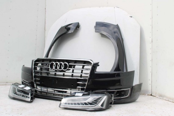 AUDI A8 4H LIFT PRZÓD Matrix maska błotniki zderzak pas przedni lampy wzmocnienie błotnik lampa LZ9Y czarny D4 4H0941035 L8L8 FL