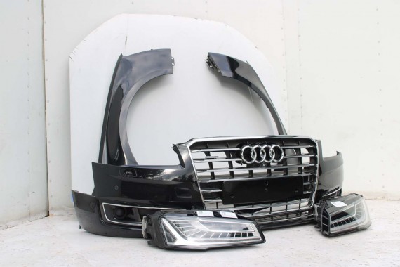 AUDI A8 4H LIFT PRZÓD Matrix maska błotniki zderzak pas przedni lampy wzmocnienie błotnik lampa LZ9Y czarny D4 4H0941035 L8L8 FL