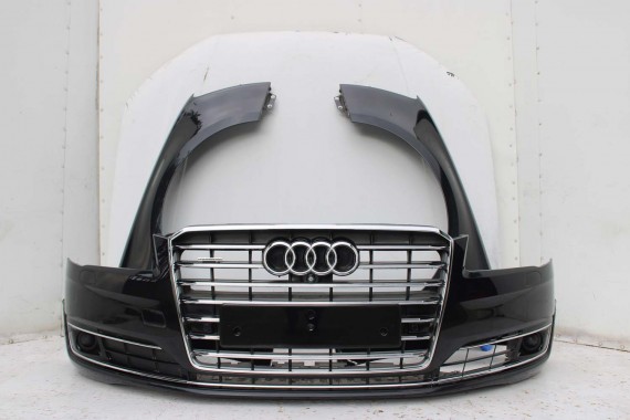 AUDI A8 4H LIFT PRZÓD Matrix maska błotniki zderzak pas przedni lampy wzmocnienie błotnik lampa LZ9Y czarny D4 4H0941035 L8L8 FL