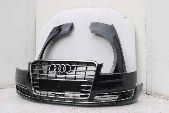 AUDI A8 4H LIFT PRZÓD Matrix maska błotniki zderzak pas przedni lampy wzmocnienie błotnik lampa LZ9Y czarny D4 4H0941035 L8L8 FL