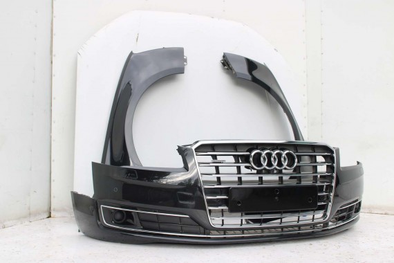 AUDI A8 4H LIFT PRZÓD Matrix maska błotniki zderzak pas przedni lampy wzmocnienie błotnik lampa LZ9Y czarny D4 4H0941035 L8L8 FL