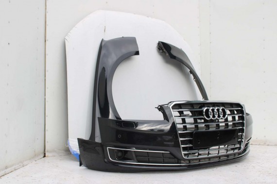 AUDI A8 4H LIFT PRZÓD Matrix maska błotniki zderzak pas przedni lampy wzmocnienie błotnik lampa LZ9Y czarny D4 4H0941035 L8L8 FL