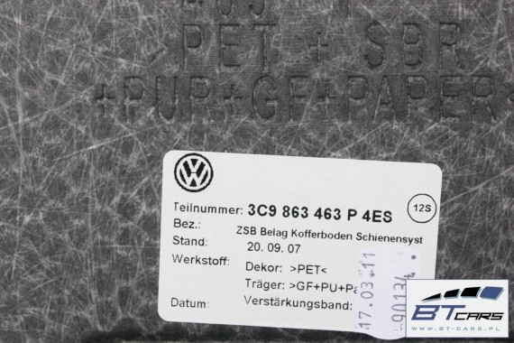 VW PASSAT B7 KOMBI BOCZEK +DYWAN BAGAŻNIKA 3AF867427D 3AF867428AE 3C9863463P boczki bagażnik tapicerka 3C9 867 427 3A VARIANT