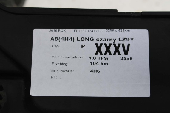 AUDI A8 4H LIFT PAS PRZEDNI PRZÓD 4.0 TFSi WZMOCNIENIE BELKA CHŁODNICE WENTYLATORY 4H0959455AC 4H0959455AB 4H0121251B 4H0260401F