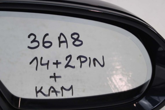 AUDI A8 LUSTERKO DRZWI PRAWE 14 +2 pin 0E0E LY9T Czarny zewnętrzne 16 pinów kabli 4H fotochrom 4H1857410N 4H0857536D 4H1857410M