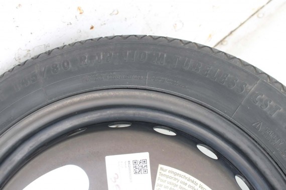 AUDI A8 KOŁO DOJAZDOWE DOJAZDÓWKA ZAPAS 4H0601027B 4H0 601 027 B 5J*19H2 ET22 5x112 CONTINENTAL 145/80/19 110M 4H0601027B 4H D4