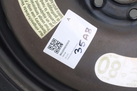 AUDI A8 KOŁO DOJAZDOWE DOJAZDÓWKA ZAPAS 4H0601027B 4H0 601 027 B 5J*19H2 ET22 5x112 CONTINENTAL 145/80/19 110M 4H0601027B 4H D4