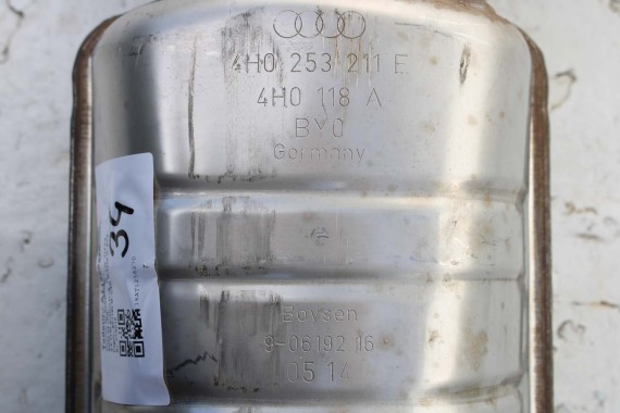 AUDI A8 WYDECH TŁUMIK ŚRODKOWY 4.0 TFSi 4H0253211E 4H0253211E 4H0253211E 4H0253211E 4H0253211E 4H0253211E 4H0253211E 4H D4