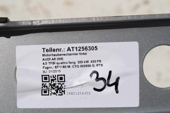 AUDI A8 ZAWIAS MASKI PRZÓD 4H0823301L 4H0823302L 4H0823301G 4H0823302G 4H0823301K 4H0823302K 4H 4H0823301D 4H0823302D 4H0823301