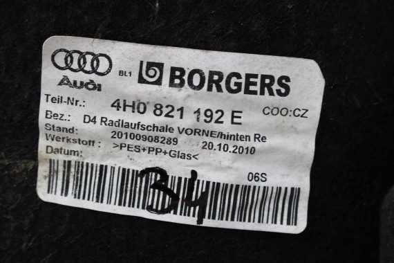 AUDI A8 4H NADKOLE PRZEDNIE PRZÓD 4H0821171L 4H0821172L 4H0821191E 4H0821192E 4H0821171 4H0821171 4H0821172 4H0821191 4H0821192