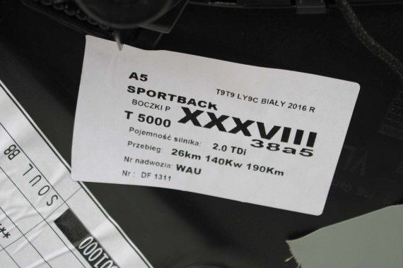 AUDI A5 SPORTBACK BOCZEK BOCZKI DRZWI drzwiowe tapicerka skóra czarny 8T 8T8 8T1867103 8T1867104 8T8867103 8T8867104 8T1867103