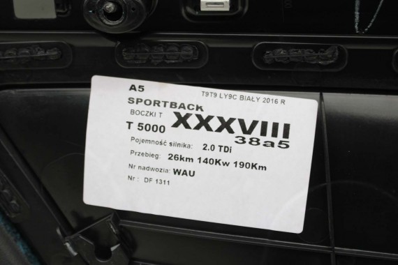 AUDI A5 SPORTBACK BOCZEK BOCZKI DRZWI drzwiowe tapicerka skóra czarny 8T 8T8 8T1867103 8T1867104 8T8867103 8T8867104 8T1867103