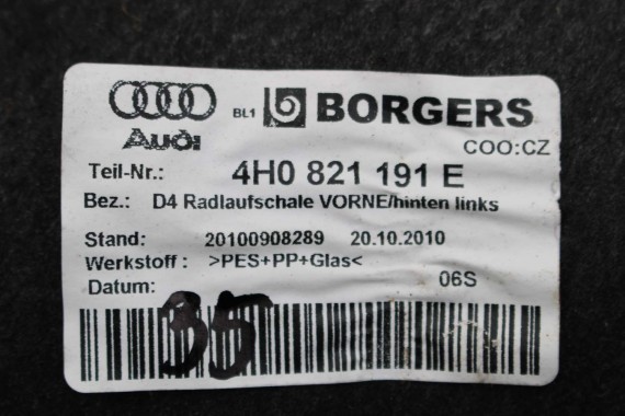 AUDI A8 4H NADKOLE PRZEDNIE PRZÓD 4H0821171L 4H0821172L 4H0821191E 4H0821192E 4H0821171 4H0821171 4H0821172 4H0821191 4H0821192