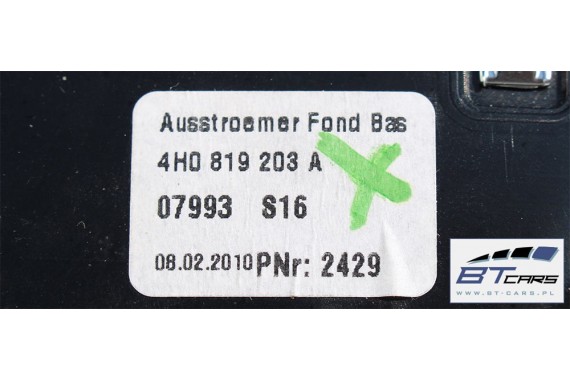 AUDI A8 WLOTY POWIETRZA TUNELU 4H0819203A 4H0 819 203 A 4H D4 4H0819203B 4H0819203C 4H0819203D 4H0819203E 4H0819203F 4H0819203