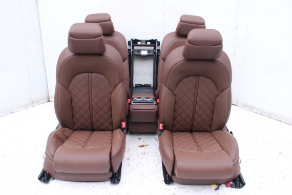 AUDI A8 LONG FOTELE KOMPLET FOTELI siedzeń siedzenia tapicerka 4H D4 4H0 4H4 wentylowane przód + tył przód FL LIFT