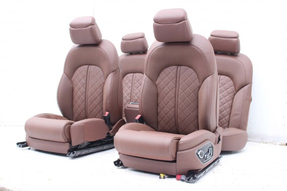 AUDI A8 LONG FOTELE KOMPLET FOTELI siedzeń siedzenia tapicerka 4H D4 4H0 4H4 wentylowane przód + tył przód FL LIFT