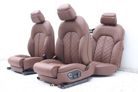 AUDI A8 LONG FOTELE KOMPLET FOTELI siedzeń siedzenia tapicerka 4H D4 4H0 4H4 wentylowane przód + tył przód FL LIFT
