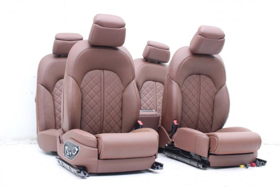 AUDI A8 LONG FOTELE KOMPLET FOTELI siedzeń siedzenia tapicerka 4H D4 4H0 4H4 wentylowane przód + tył przód FL LIFT