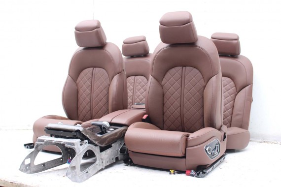 AUDI A8 LONG FOTELE KOMPLET FOTELI siedzeń siedzenia tapicerka 4H D4 4H0 4H4 wentylowane przód + tył przód FL LIFT