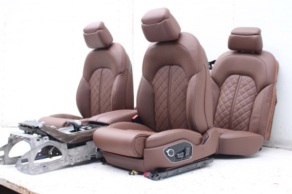 AUDI A8 LONG FOTELE KOMPLET FOTELI siedzeń siedzenia tapicerka 4H D4 4H0 4H4 wentylowane przód + tył przód FL LIFT
