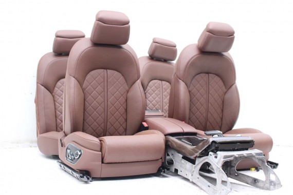 AUDI A8 LONG FOTELE KOMPLET FOTELI siedzeń siedzenia tapicerka 4H D4 4H0 4H4 wentylowane przód + tył przód FL LIFT