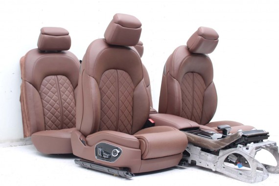 AUDI A8 LONG FOTELE KOMPLET FOTELI siedzeń siedzenia tapicerka 4H D4 4H0 4H4 wentylowane przód + tył przód FL LIFT