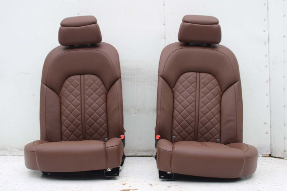 AUDI A8 LONG FOTELE KOMPLET FOTELI siedzeń siedzenia tapicerka 4H D4 4H0 4H4 wentylowane przód + tył przód FL LIFT