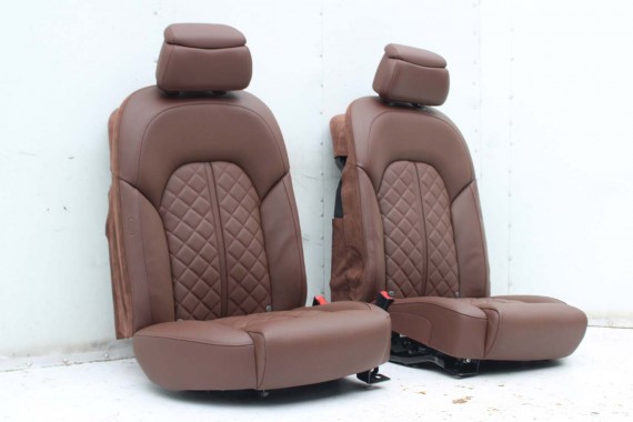 AUDI A8 LONG FOTELE KOMPLET FOTELI siedzeń siedzenia tapicerka 4H D4 4H0 4H4 wentylowane przód + tył przód FL LIFT