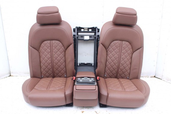 AUDI A8 LONG FOTELE KOMPLET FOTELI siedzeń siedzenia tapicerka 4H D4 4H0 4H4 wentylowane przód + tył przód FL LIFT