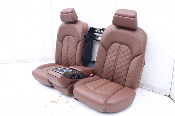 AUDI A8 LONG FOTELE KOMPLET FOTELI siedzeń siedzenia tapicerka 4H D4 4H0 4H4 wentylowane przód + tył przód FL LIFT