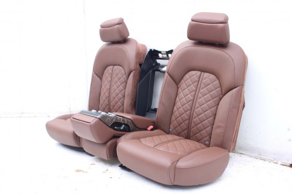 AUDI A8 LONG FOTELE KOMPLET FOTELI siedzeń siedzenia tapicerka 4H D4 4H0 4H4 wentylowane przód + tył przód FL LIFT