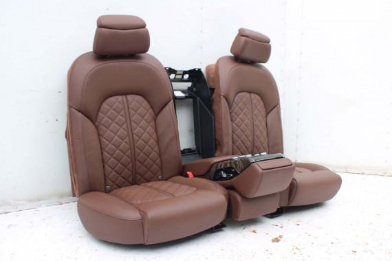 AUDI A8 LONG FOTELE KOMPLET FOTELI siedzeń siedzenia tapicerka 4H D4 4H0 4H4 wentylowane przód + tył przód FL LIFT