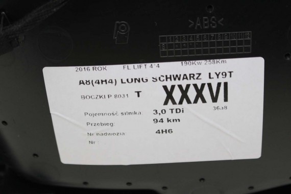 AUDI A8 LONG FOTELE KOMPLET FOTELI siedzeń siedzenia tapicerka 4H D4 4H0 4H4 wentylowane przód + tył przód FL LIFT