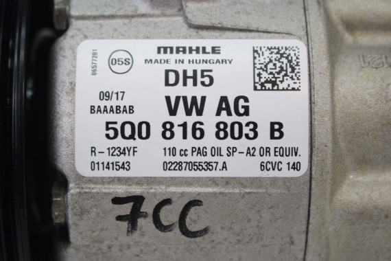 VW AUDI POMPA KLIMY SPRĘŻARKA 5Q0816803B 5Q0816803 5Q0816803D MAHLE 5Q0 816 803 B 5Q0816803C 5Q0816803H 5Q0816803F SKODA SEAT