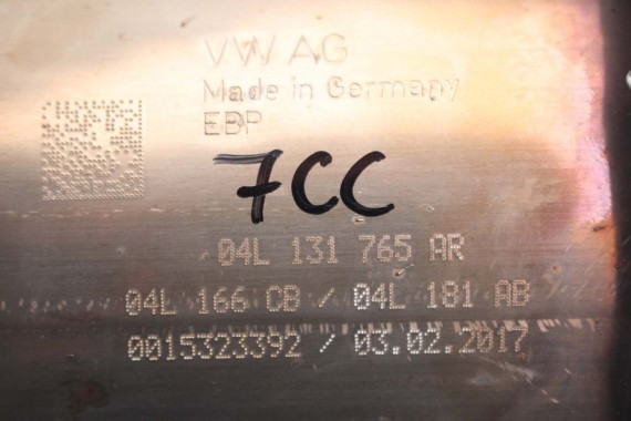 VW AUDI KATALIZATOR FILTR 04L131670K 5Q0131705AQ 04L131765AR DPF KATALIZATOR FILTR CZASTEK STAŁYCH DPF 04L131670KX diesel 2.0TDi