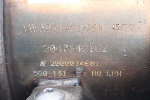 VW AUDI KATALIZATOR FILTR 04L131670K 5Q0131705AQ 04L131765AR DPF KATALIZATOR FILTR CZASTEK STAŁYCH DPF 04L131670KX diesel 2.0TDi