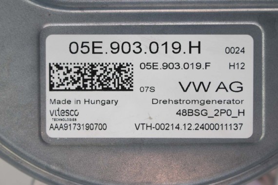 VW AUDI ALTERNATOR 05E903019H ROZRUSZNIK 1.5 TSi 05E903019F 05E903019H 05E903019F 0E 05E903019H 05E903019 05E903019F 05E903019H