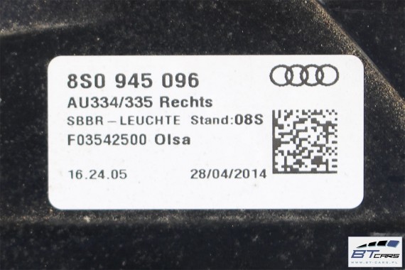 AUDI TT LAMPY LED TYŁ TYLNE 8S0945095 8S0945096 lampa 8S0 945 095 8S0945095E 8S0945096E 8S0945095 8S0945096 8S0945095 8S0945096
