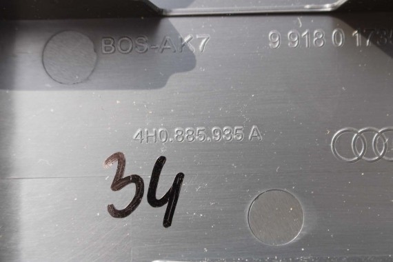 AUDI A8 TAPICERKA TYLNEJ ŚCIANY BAGAŻNIKA 4H0885935A 4H0 885 935 9X7 czarny 4H0885935A 4H0885935 4H0885935A 4H0885935 4H0885935A