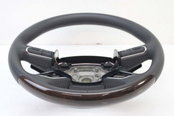 AUDI A8 KIEROWNICA DREWNO 4H0419091AH 4H0419091BC 4H0419091AH 4H D4 4H0419091N FIZ czarny 4H0419091AH 4H0419091BC 4H0419091AH