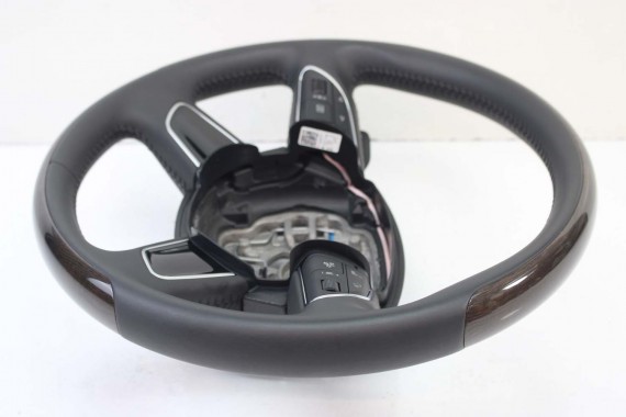 AUDI A8 KIEROWNICA DREWNO 4H0419091AH 4H0419091BC 4H0419091AH 4H D4 4H0419091N FIZ czarny 4H0419091AH 4H0419091BC 4H0419091AH